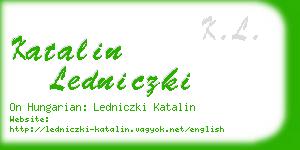 katalin ledniczki business card